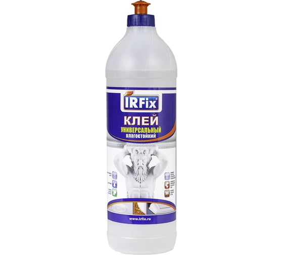 Изображение товара Универсальный влагостойкий прозрачный клей IRFIX 1 л 20037
