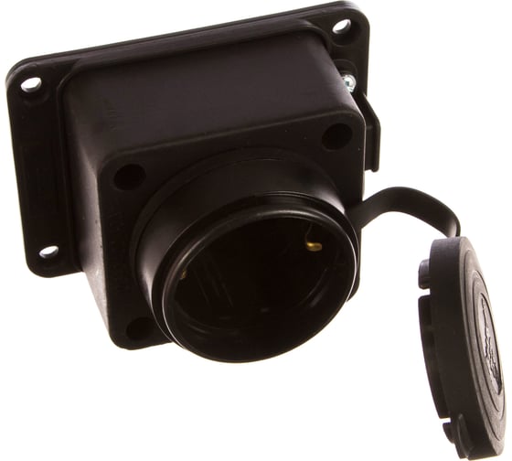 Изображение товара Розетка наружной установки Lezard 103 прямая с заглушкой 2Р+РЕ 1х16А 220-240V 106-0400-0103/103