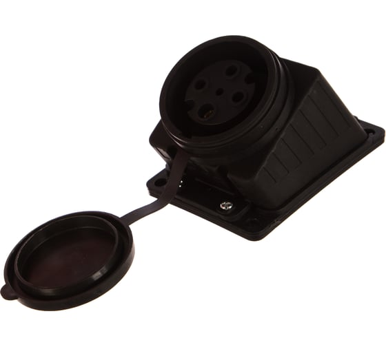 Изображение товара Розетка наружной установки наклонная трехфазная 3Р+Е 3х32А 380V (каучук) Lezard (48шт) 332-0100-0202/202