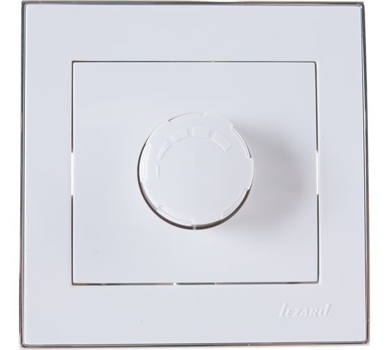 Изображение товара Диммер LEZARD RAIN 500 Вт с фильтром белый с бок. вст. хром 703-0225-116