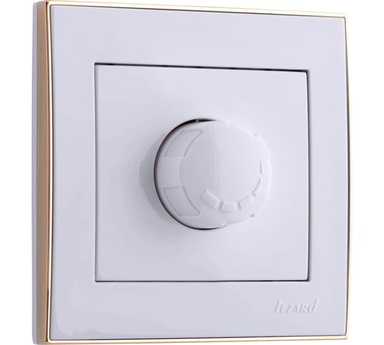 Изображение товара Диммер LEZARD RAIN 1000W белый с бок. вст. золото 703-0226-157