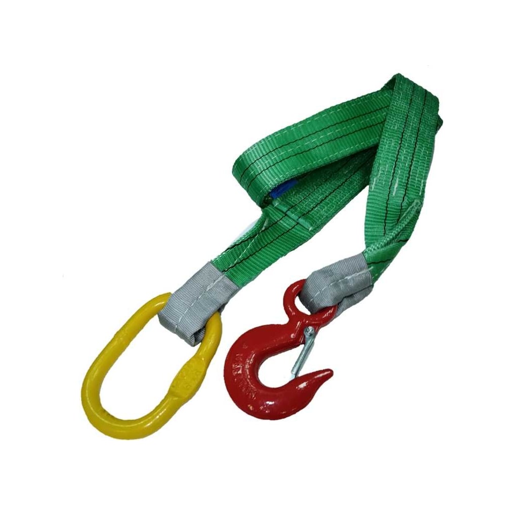 Изображение товара Текстильный строп UVE одноветвевой 2 тонны 3 метра с крюками профессиональный