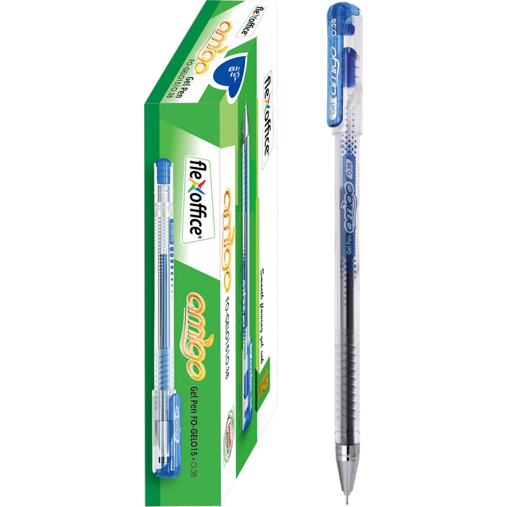 Гелевая ручка Flexoffice ручка гелевая со стираемыми чернилами mazari presto пишущий узел 0 5 мм чернила синие 2 стержня