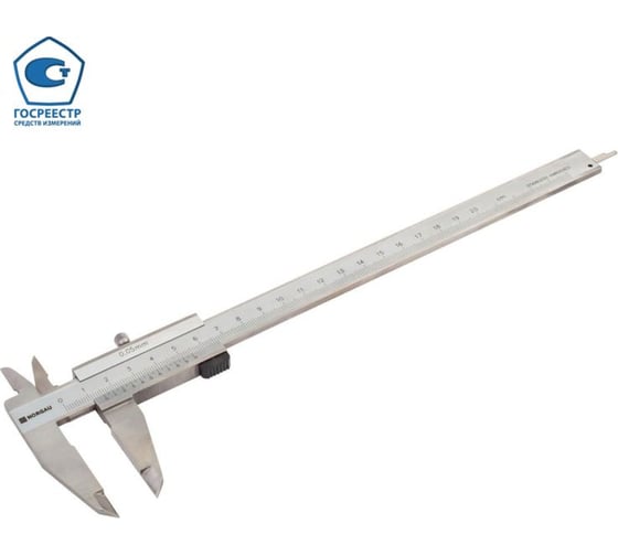 Изображение товара Нониусный штангенциркуль NORGAU ШЦ-1 200 мм, 0.05 мм, с поверкой 040005020/П