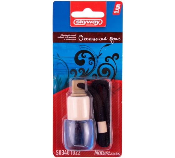 Изображение товара Подвесной ароматизатор - бутылочка с деревянной крышкой SKYWAY Nature.series 5 мл S03401022