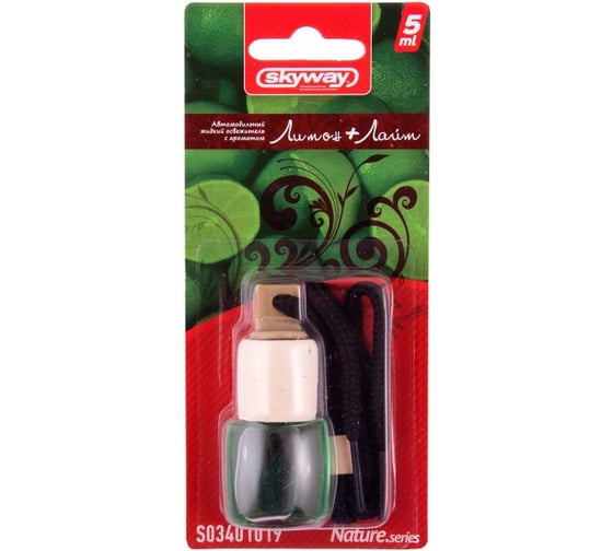 Изображение товара Подвесной ароматизатор - бутылочка с деревянной крышкой SKYWAY Nature.series 5 мл S03401019