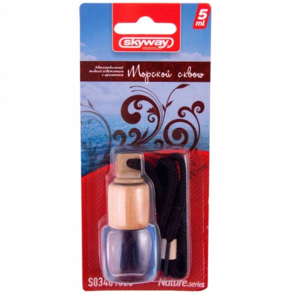 Купить Подвесной ароматизатор - бутылочка с деревянной крышкой skyway nature.series 5 мл s03401023