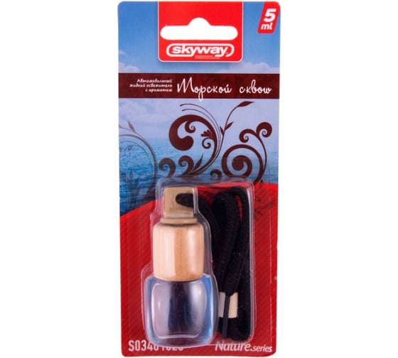 Изображение товара Подвесной ароматизатор - бутылочка с деревянной крышкой SKYWAY Nature.series 5 мл S03401023