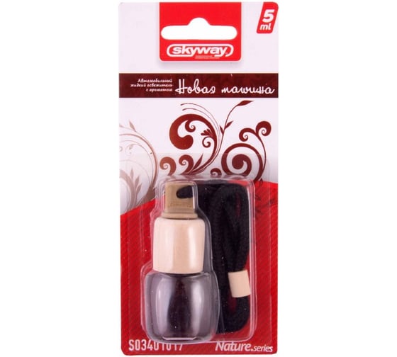 Изображение товара Подвесной ароматизатор - бутылочка с деревянной крышкой SKYWAY Nature.series 5 мл S03401017