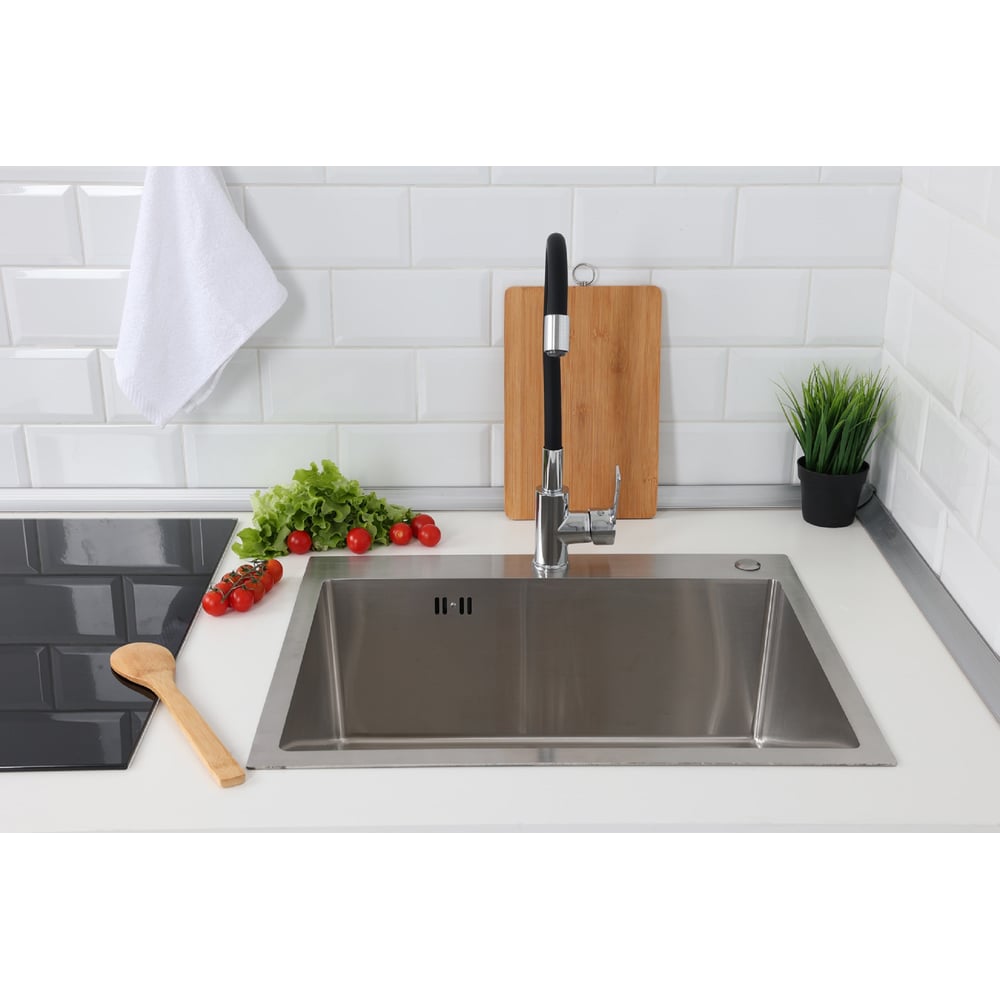 Изображение товара Кухонная мойка Alcora Oslo 58х48 см. из нержавеющей стали сатин