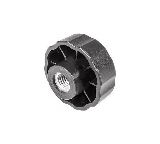 Изображение товара Ручка-барашек с внутренней металлической резьбой Tech-Krep пластик, D42, M6, черный, 25 шт. 152660