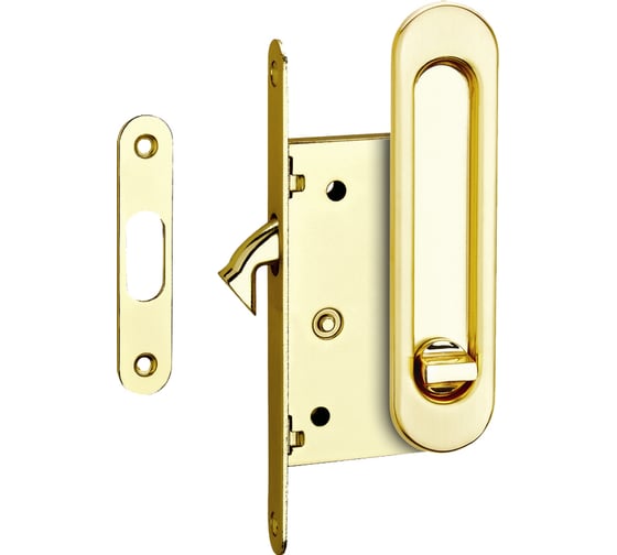 Изображение товара Ручки для раздвижных дверей TIXX с замком, лат бл INSDH-BK 501 GP