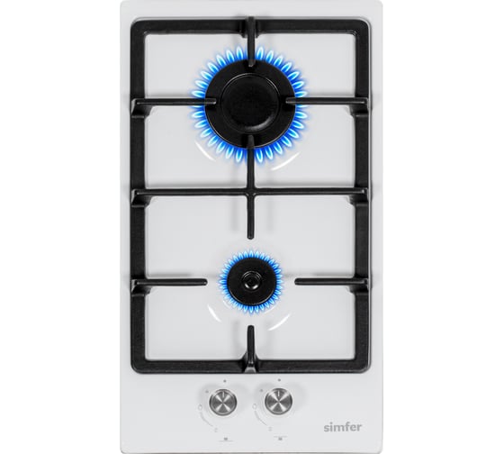Изображение товара Газовая варочная панель SImfer с газ-контролем, чугунные решетки, автоподжиг, белая H30V20W570