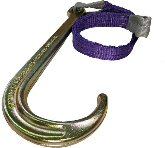 Изображение товара Текстильный строп UVE с J-крюком, 1000 мм, 2500 кг EVAC-STP-30.1000.2500.J
