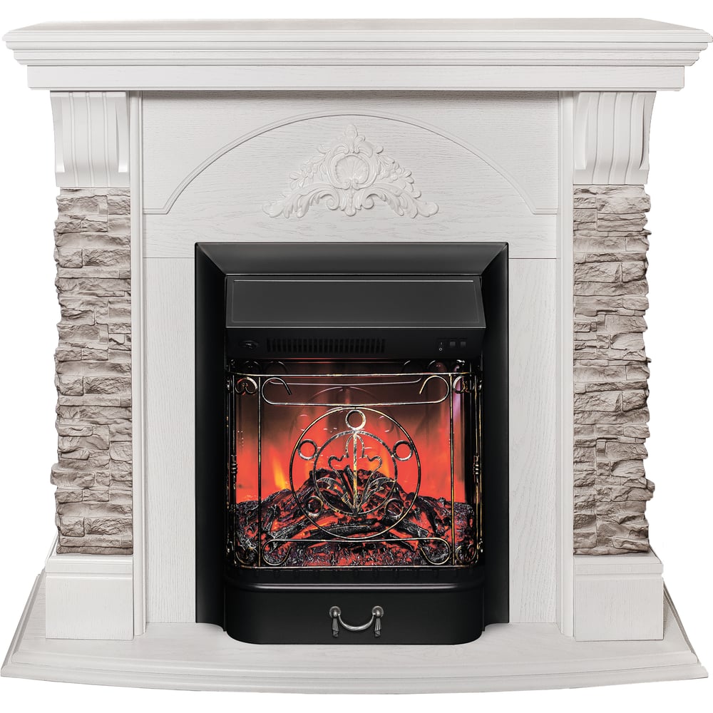 Изображение товара Электрокамин комплект RealFlame ATHENA GR STD/EUG WT и MAJESTIC - стиль лофт, 25 м2 тепла, эффект ж