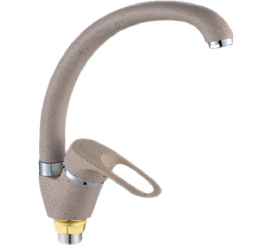 Изображение товара Смеситель для кухни (мойки) INGROSSO ГРАНИТ высокий излив, картридж 40мм, гайка 599-25-8 УТ-00041743