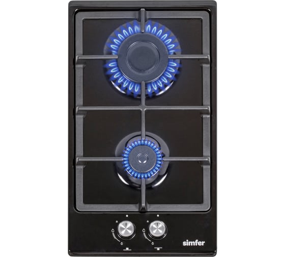 Изображение товара Газовая варочная панель SImfer с газ-контролем, чугунные решетки, автоподжиг, черная H30V20B570
