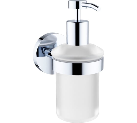 Изображение товара Стеклянный дозатор для жидкого мыла с латунным настенным держателем Wellsee Finishing Touch 182511000