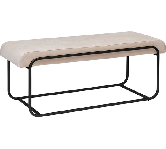 Изображение товара Банкетка GreenWeen SIENA, черный каркас, сидение микрошенилл цвет CHAMPAGNE, 1080x420x440 GW-SIENA-CHAMP-108B