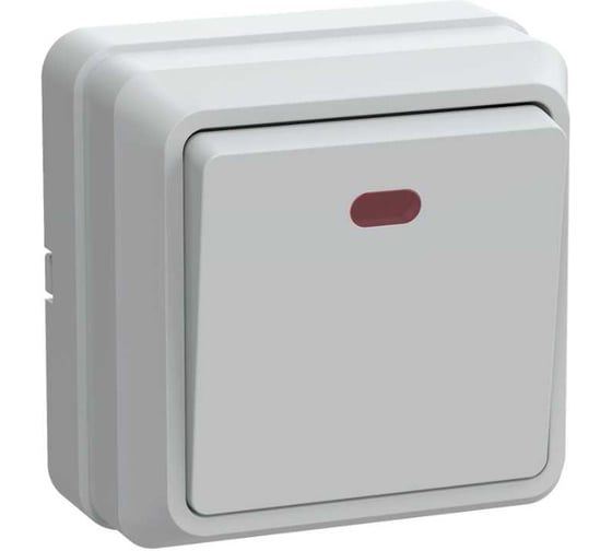 Изображение товара Выключатель GENERICA ОКТАВА 1-кл нар.бел. с инд EVO11-K01-10-DC