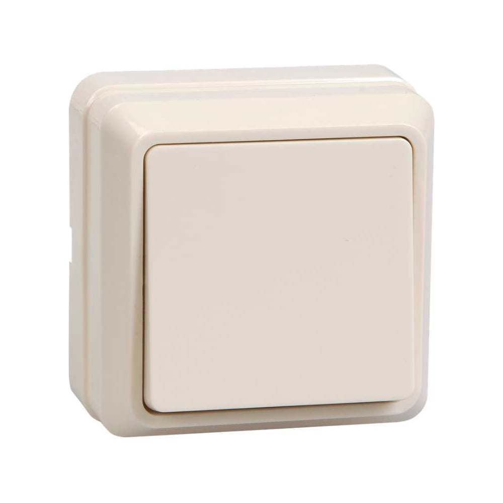 Изображение товара Одноклавишный выключатель IEK Октава 10А кремовый