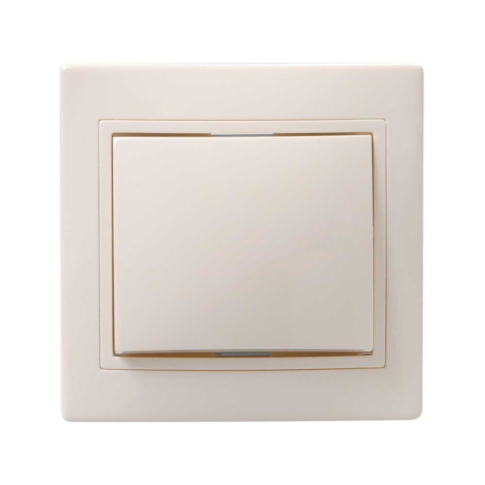 Изображение товара Выключатель GENERICA КВАРТА 1кл кноп. 10А кремовый