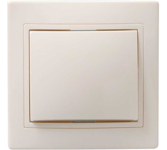 Изображение товара Выключатель GENERICA КВАРТА 1кл кноп. 10А кремовый EVK13-K33-10-DM