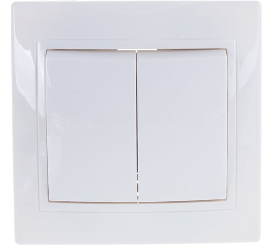 Изображение товара Выключатель GENERICA КВАРТА 2кл в сборе скр,бел EVK20-K01-10-DM