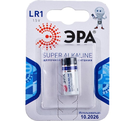 Изображение товара Батарейка ЭРА LR1-1BL SUPER Alkaline, C0045625
