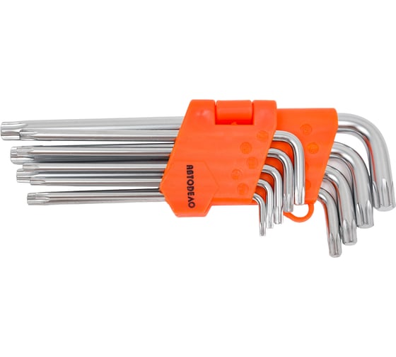 Изображение товара Набор Г-образных ключей TORX 9шт T10-T50 АвтоDело 39155 14640