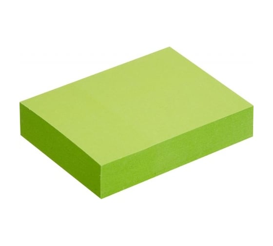 Изображение товара Стикеры Attache с клеевым краем 38x51 мм, 100 листов неоновый зеленый 1266191