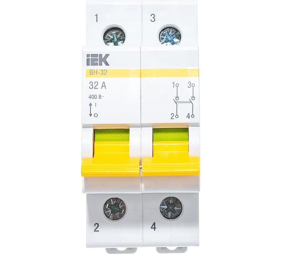 Изображение товара Выключатель нагрузки IEK ВН-32 32А/2П ИЭК MNV10-2-032