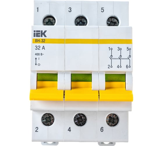Изображение товара Выключатель нагрузки IEK ВН-32 32А/3П ИЭК MNV10-3-032