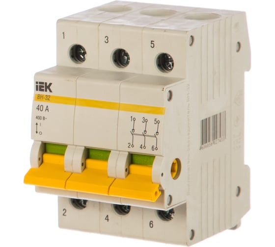 Изображение товара Выключатель нагрузки IEK ВН-32 40А/3П ИЭК MNV10-3-040