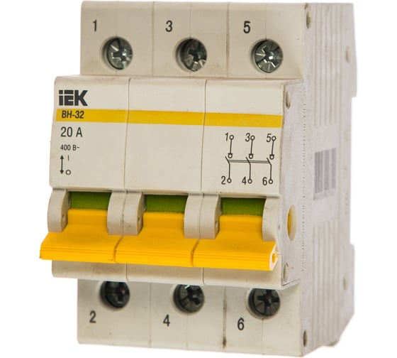 Изображение товара Рубильник IEK ВН-32 3Р 20А ИЭК MNV10-3-020