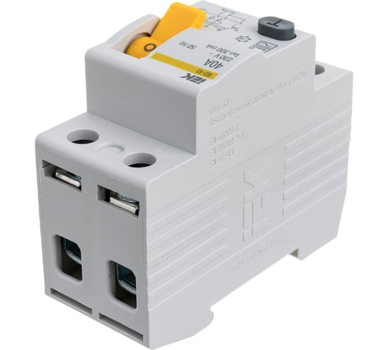 Изображение товара УЗО IEK 2п 40А 300мА ВД1-63 АС ИЭК MDV10-2-040-300