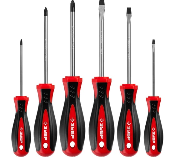 Изображение товара Набор слесарных отверток Зубр МАСТЕР, 6 предметов 25066