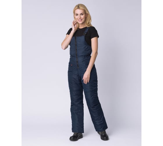 Изображение товара Зимний женский полукомбинезон Сакрин, ткань Таслан 135, темно-синий, 64-66; 170-176 Факел 87451220.004