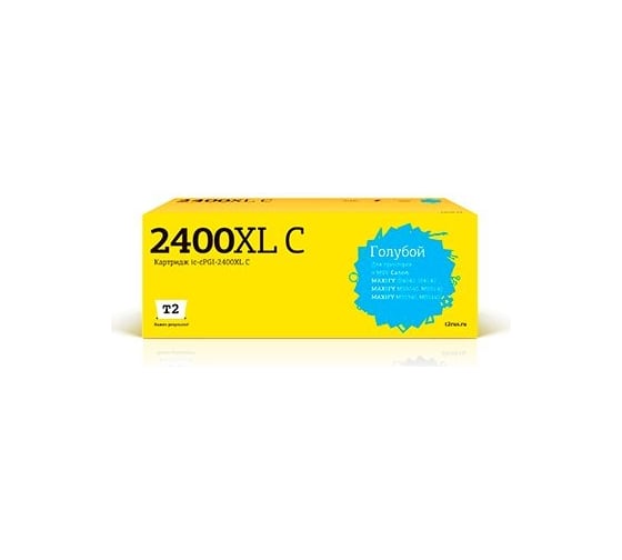 Изображение товара Картридж T2 (PGI-2400XL C/2400XL) для Canon MAXIFY iB4040, iB4140, MB5040, MB5140, MB5340, MB5440, голубой IC-CPGI-2400XL C