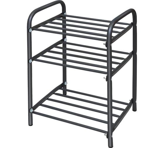 Изображение товара Этажерка Nika КОМФОРТ1 узк. 3 полки черная ЭТК1