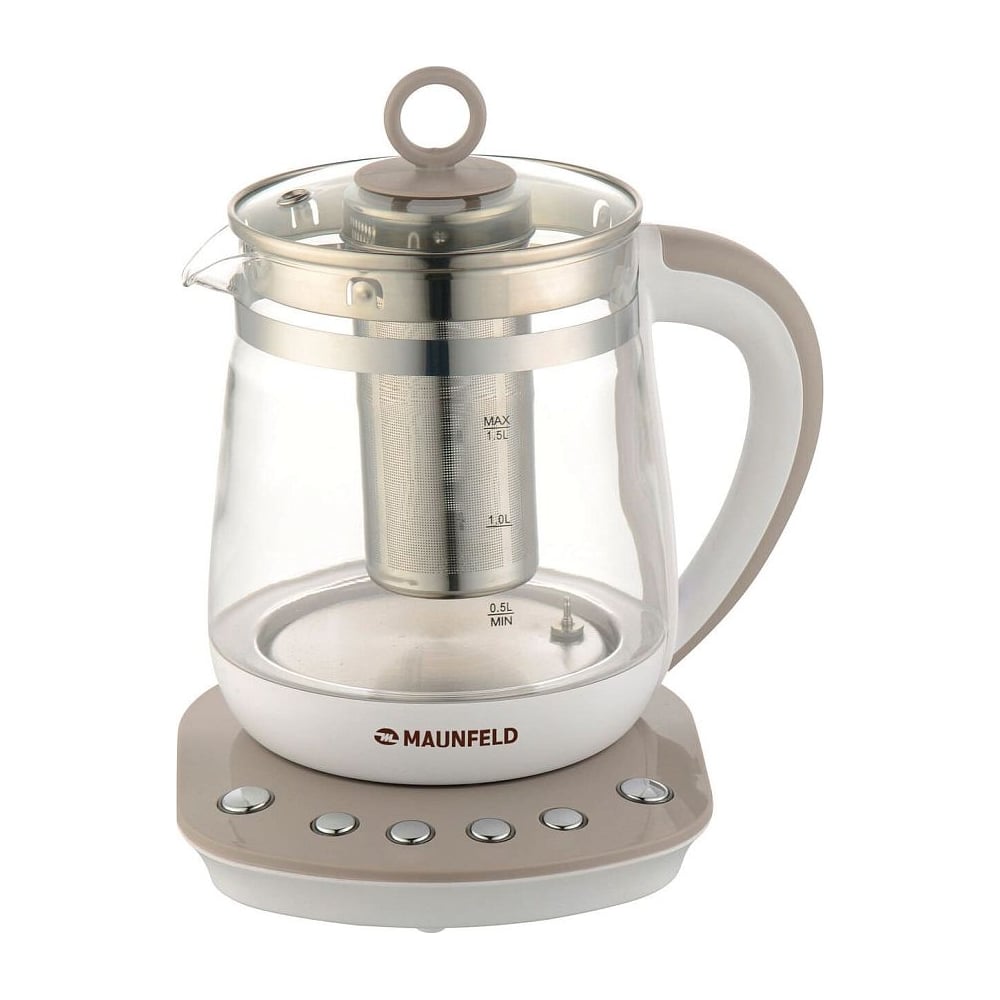 Изображение товара Чайник MAUNFELD MGK-615BG с регулировкой температуры и встроенным заварником