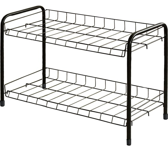Изображение товара Этажерка для обуви Nika 3, 2 полки, черная ЭТ3