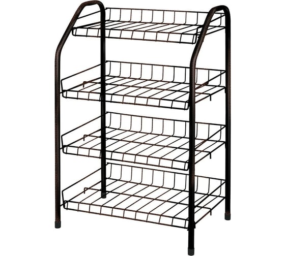 Изображение товара Этажерка для обуви Nika 2 узкая 4 полки медная ЭТ2/А