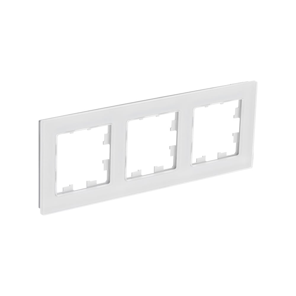 Изображение товара 3-ая рамка Systeme Electric Atlasdesign nature белое натуральное стекло ATN360103