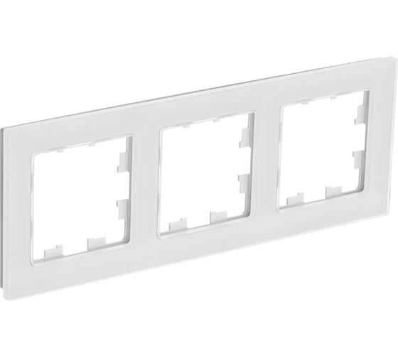 Изображение товара 3-ая рамка Systeme Electric Atlasdesign nature натуральное стекло белый ATN360103