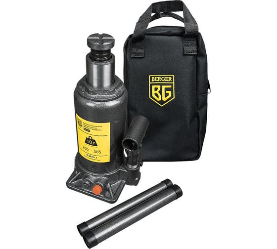 Изображение товара Бутылочный гидравлический домкрат Berger BG 10т. ГЕРЕНБЕРГ BG1272