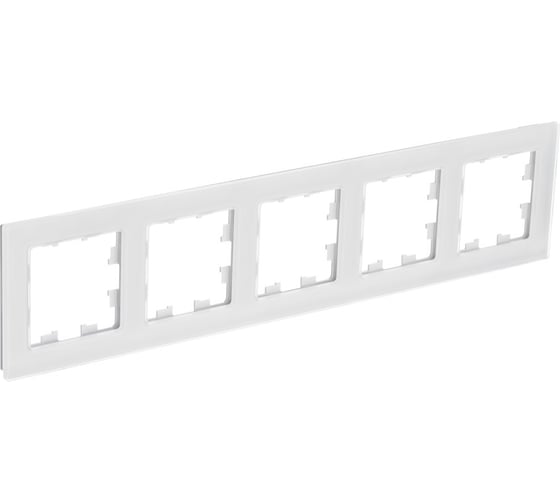 Изображение товара 5-ая рамка Systeme Electric Atlasdesign nature натуральное стекло белый ATN360105