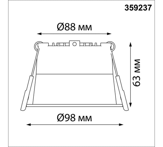 Изображение товара Встраиваемый светодиодный светильник Novotech TRAN LED 12W 359237