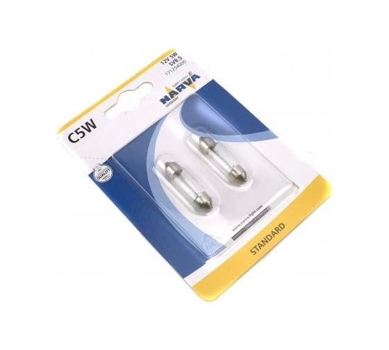 Изображение товара Автолампа NARVA C5W SV8.5 8 35мм блистер, 2шт 12V 1 10 NEW 171254000