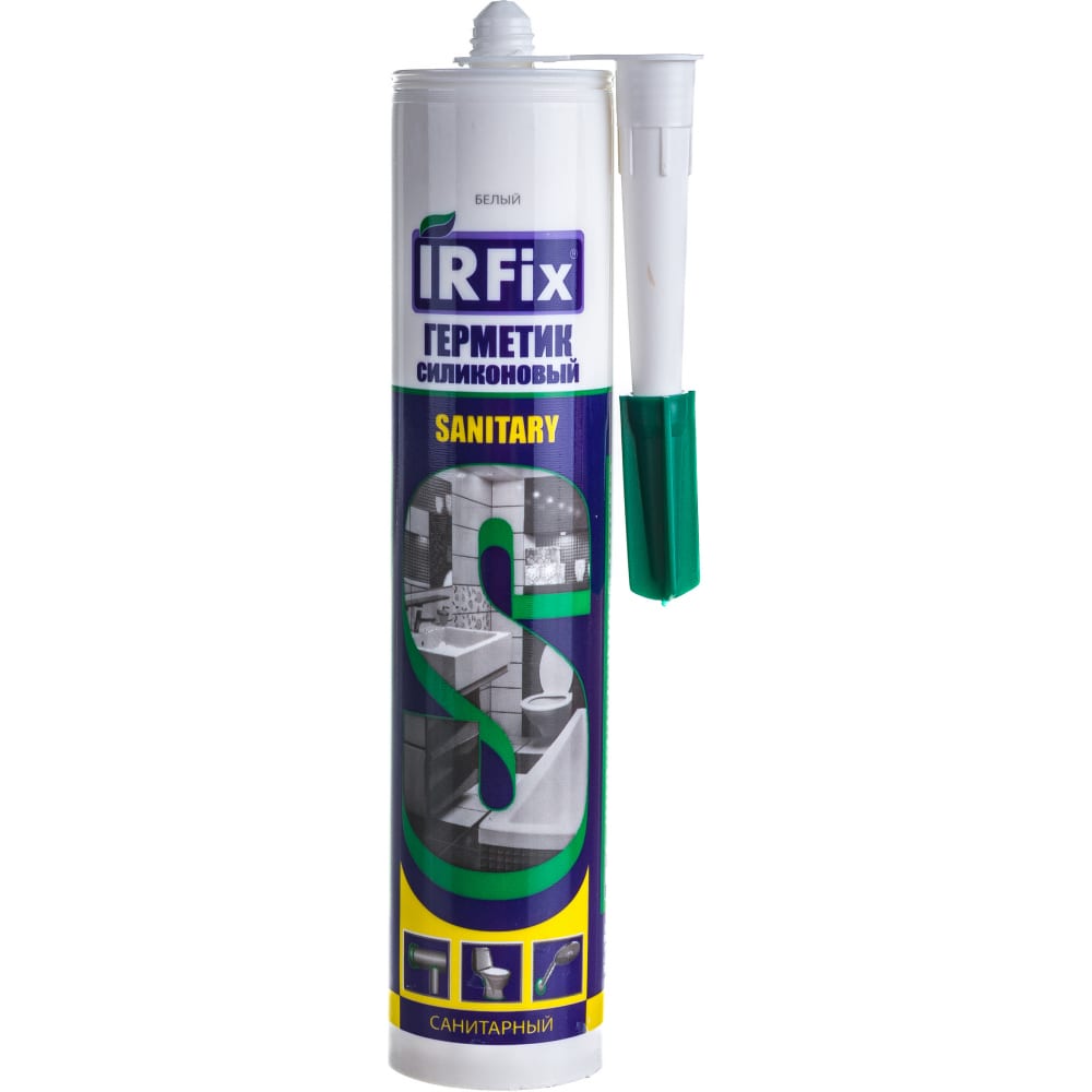 Санитарный силиконовый герметик IRFIX герметик силиконовый для ванной и кухни kudo ksk 183 280 мл серый